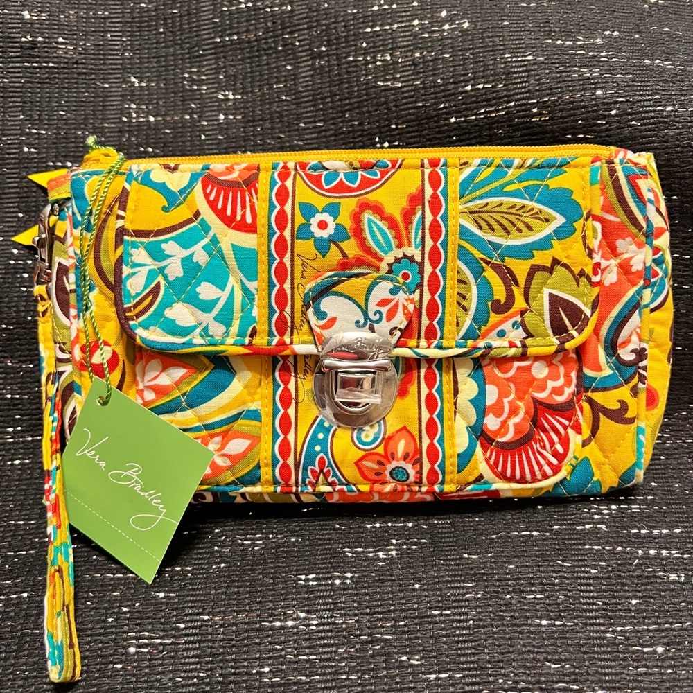 Vera Bradley Yellow Floral Clutch